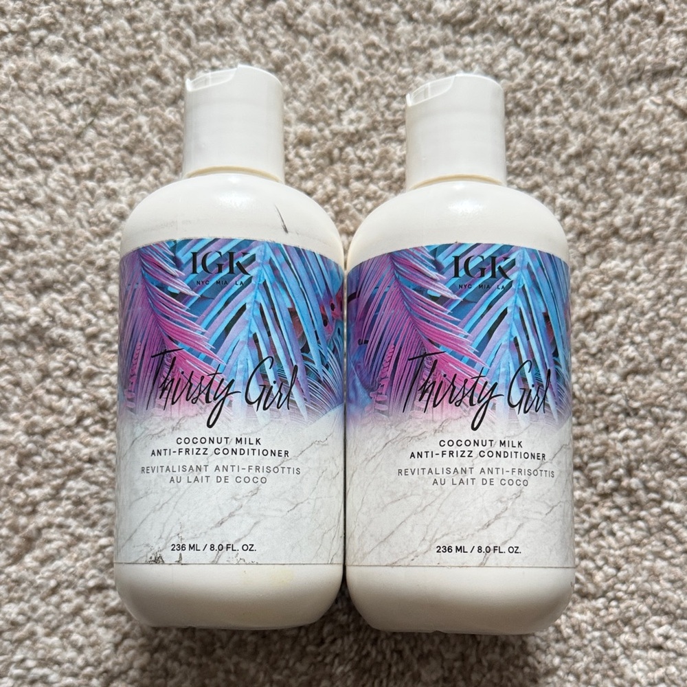 IGK Thirsty Girl Coconut Milk Conditioners - Two. Not sealed, but never used.